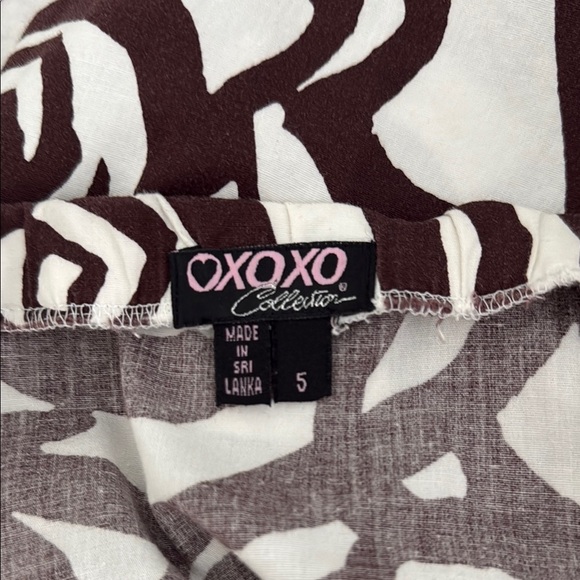 XOXO Chic Strapless Brown and White Dress Sz5 - Picture 2 of 7
